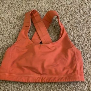 Lululemon sports bra coral color size 4